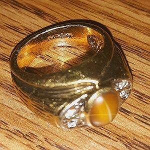 1960 tiger eye gold ring